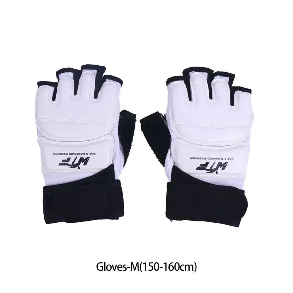 Half Finger Boxing Gloves Taekwondo Protective Foot Cover Martial Arts Combat Protective Training Hand and Foot Protection Set
