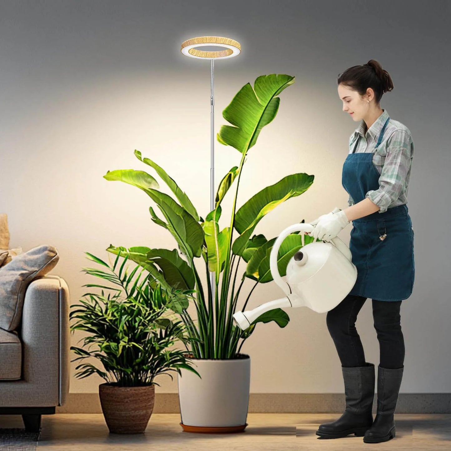 Museluce Grow Lights for Indoor Plants, 72 LEDs Full Spectrum Grow Lamp,Auto 3/9/12H Timer, 34-160cm Height Adjustable
