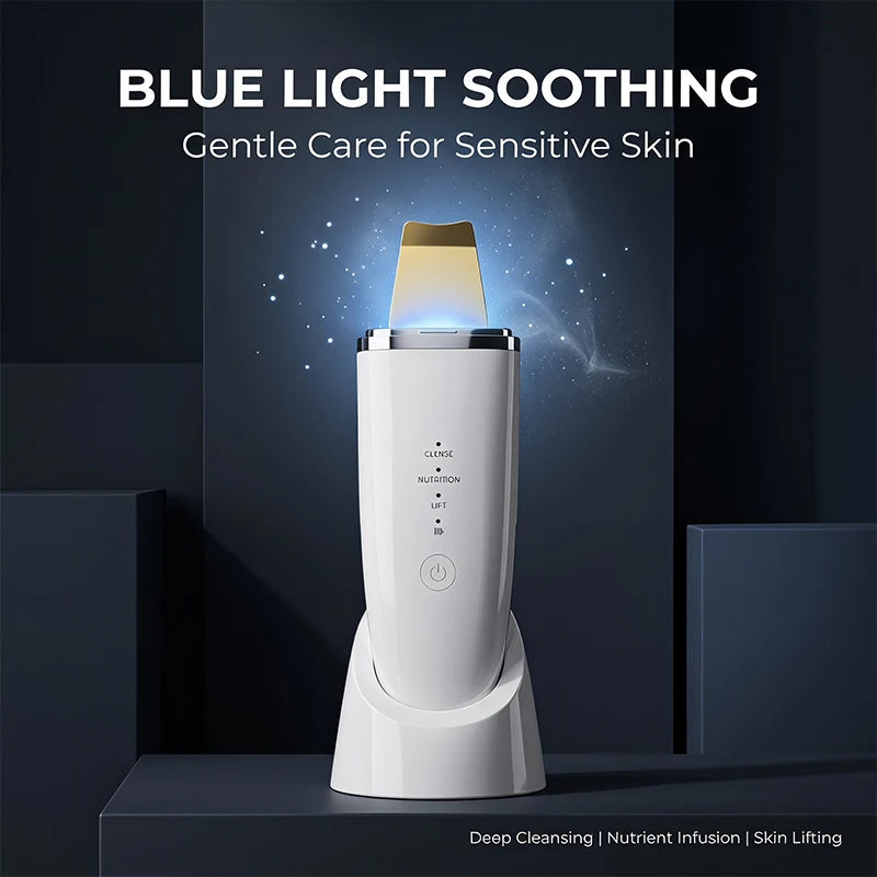LESEN Skin Care Ultrasonic Skin Scrubber Blackheads Whiteheads Exfoliator Vibrating Facial Scraper Pore DeepCleanser Face Lifter