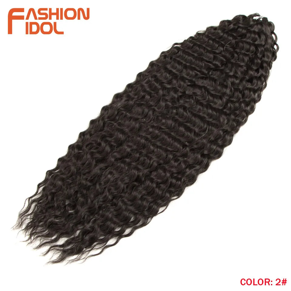 LOVE ME 22 Inch 300g/3pcs Ariel Curl Hair Water Wave Twist Crochet Hair Synthetic Ombre Rainbow Color Braiding Hair Extensions