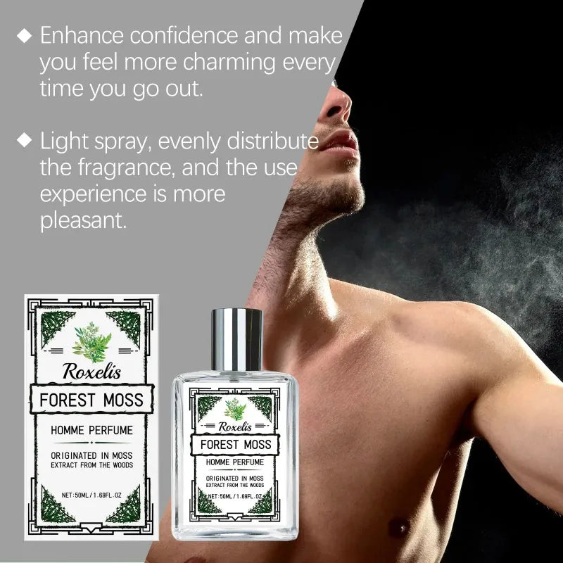 Roxelis Men's perfume Fresh Forest Gulong Wood Fragrance Elegant, Mild, Persistent, Charming, Gentle