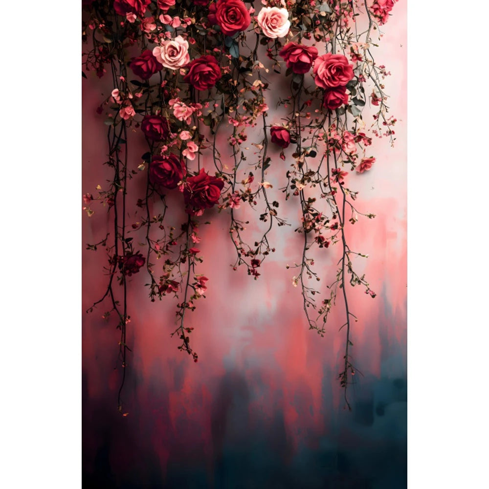 Spring Flower Wall Photography Background Abstract Floral Wedding Birthday PartyDecor Maternity Art Portrait Backdrop Photobooth