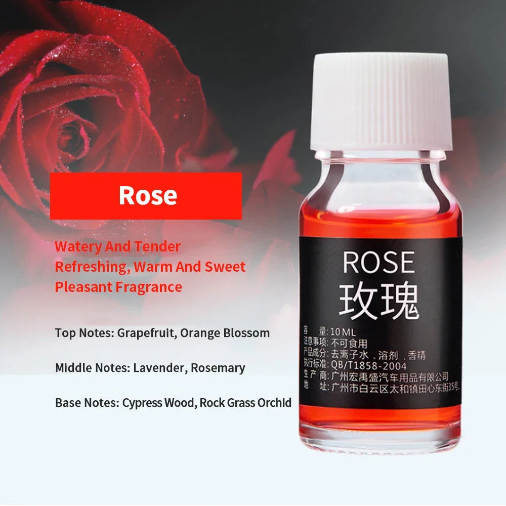 10ML Car Perfume Refill Air Freshener Natural Plant Essential Oil Aroma Diffuser Fragrance Humidifier Freshener Auto Accessories