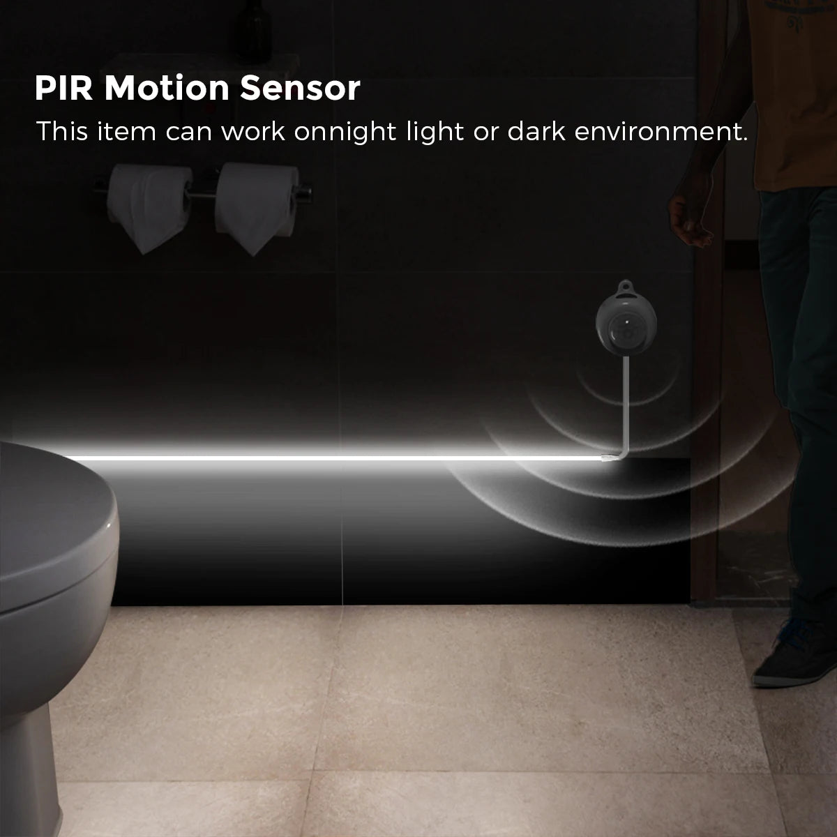 Super Bright COB LED Strip light Smart PIR Motion Sensor 220V 110V to DC 5V Flexible Lamp Tape For Kitchen Wardrobe Room Decor