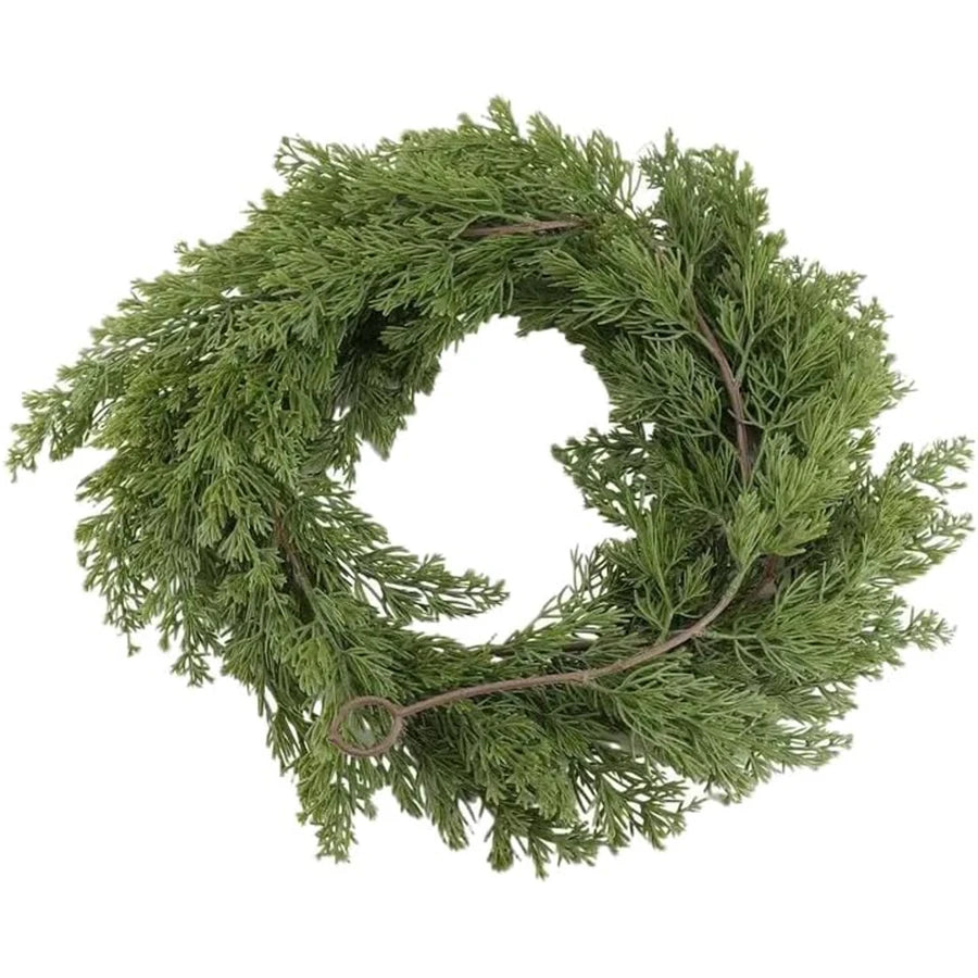 Artificial Plants Christmas Tree Cypress Leaves Garland Home Room Table Party Decora Outdoor Yard Pine Rattan Hanging Diy Gifts
