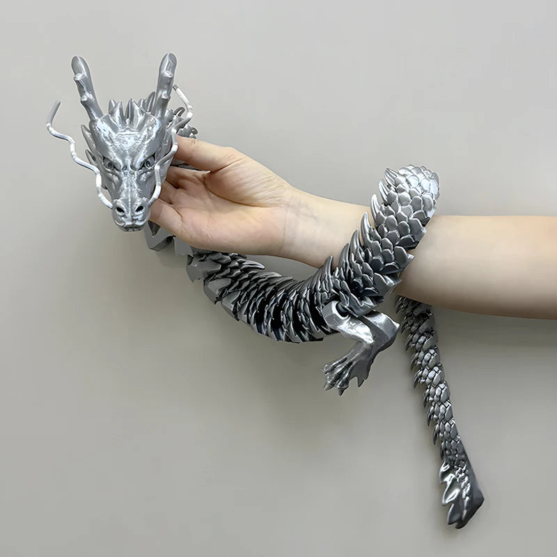 88CM 3D Printed Gem Dragon Crystal Fidget Toy Rotatable Articulated Dragon Gift for ADHD Perfect for Birthdays Gift Holiday gift