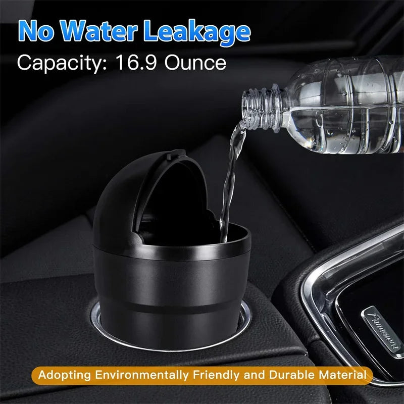 Universal Car Trash Can Auto Organizer Storage Box with Swing Lid Cute Mini Automotive Leakproof Vehicle Trash Bin for Car