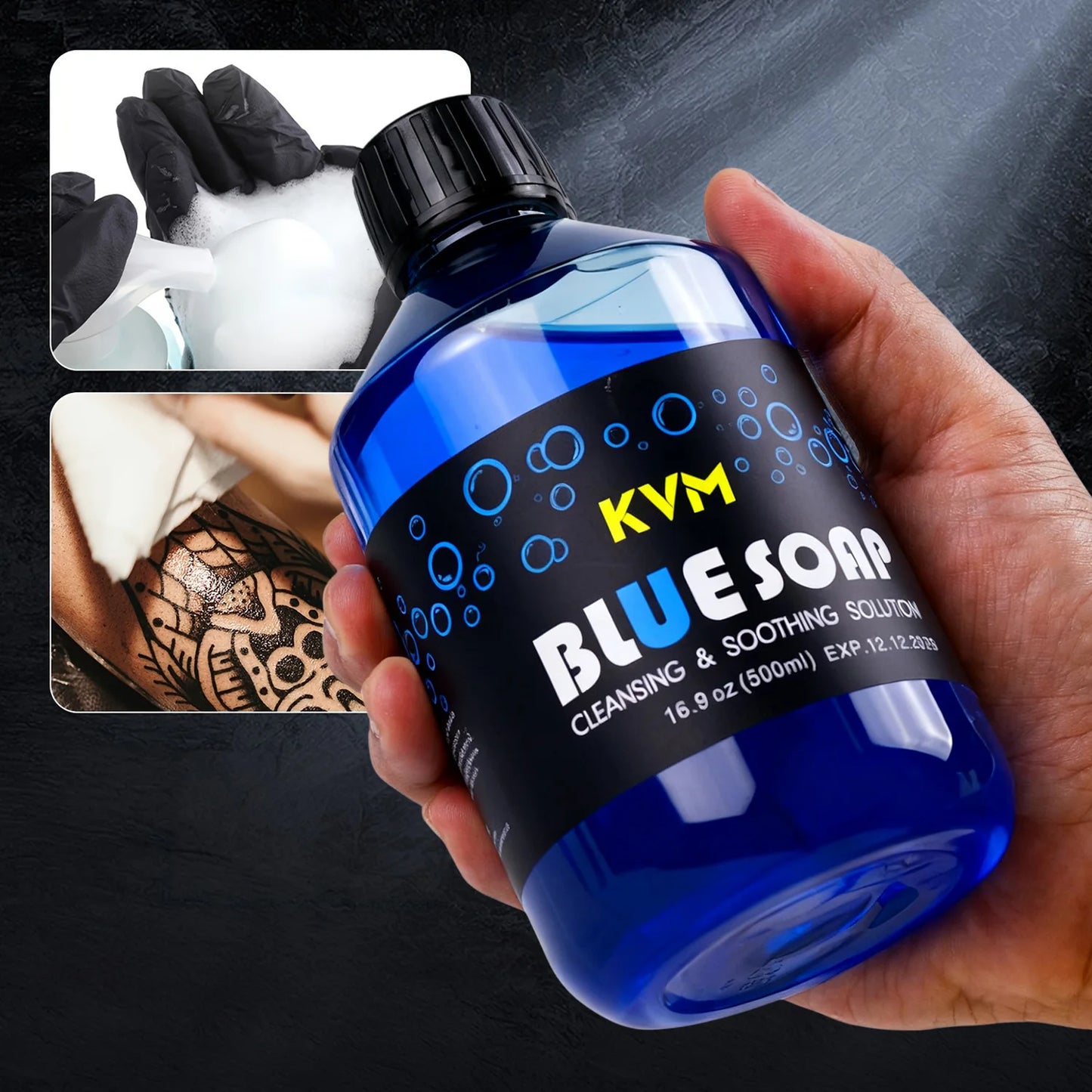 40/500ml Concentrated Tattoo Blue Soap Soothing Tattoo Aftercare Cleaning Solution To Reduce Skin Irritation for Tattoo Supplies