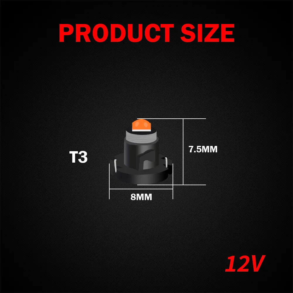 KEIN 10PCS 12V 24V T3 T4.2 T4.7 T5 B8.5D B8.4 B8.4D B8.3 B8.5 T4 509T bX8.4d W3W Led Bulb Instrument Dashboard Car Truck Light