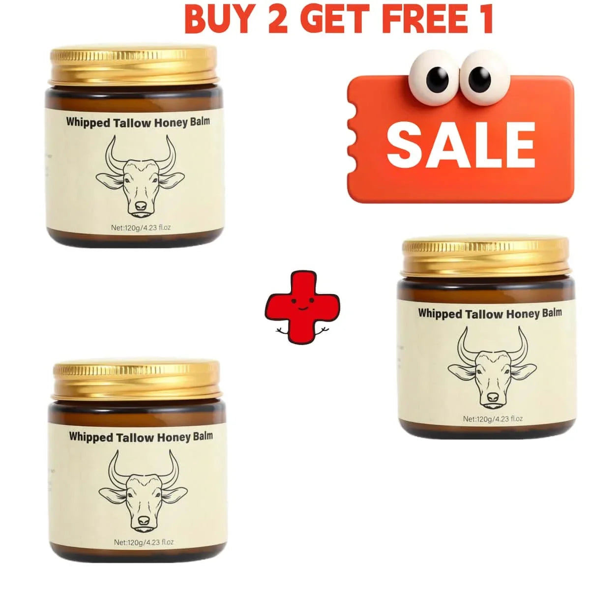 Beef Tallow Honey Moisturizer Cream - Deep Hydration Nourishing Brightening Redness Repair Pore Minimizer for Women Sensitive Dr