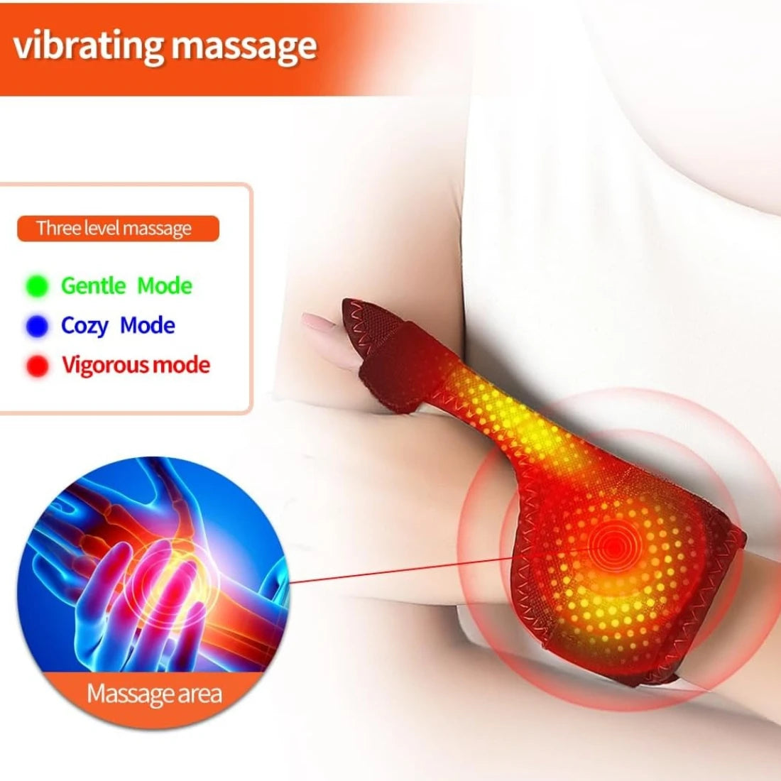 Heating Massage Finger Braces 3 Levels Hot Compress Massage Finger Brace Hand Finger Protector Massage Instrument Spa