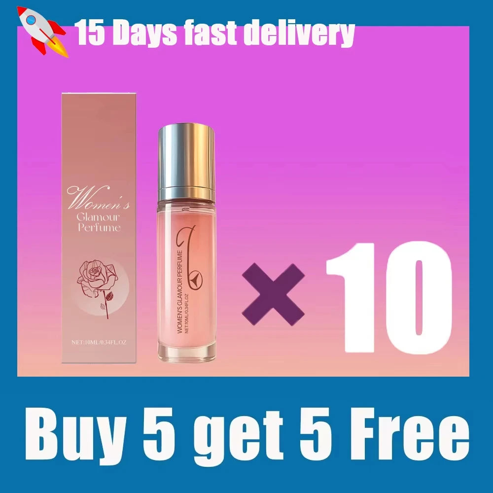 Women‘s Rose Perfume Rollerball, Light & Elegant Scent, Long Lasting & Portable for Day & Date, Fresh Natural Fragrance Gift