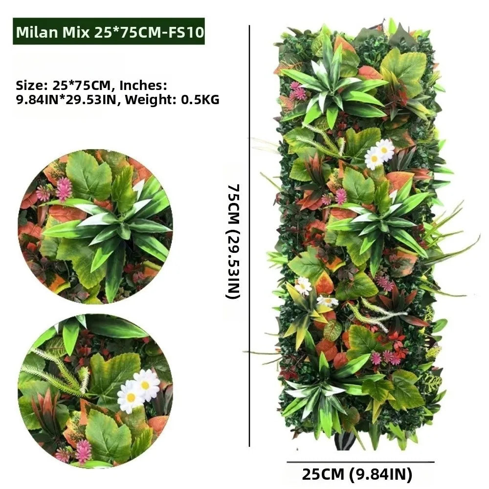Realistic Artificial Plant Grass Wall Ivy Rattan Leaves Faux Jungle Grass Panel Vibrant Greenery Branches