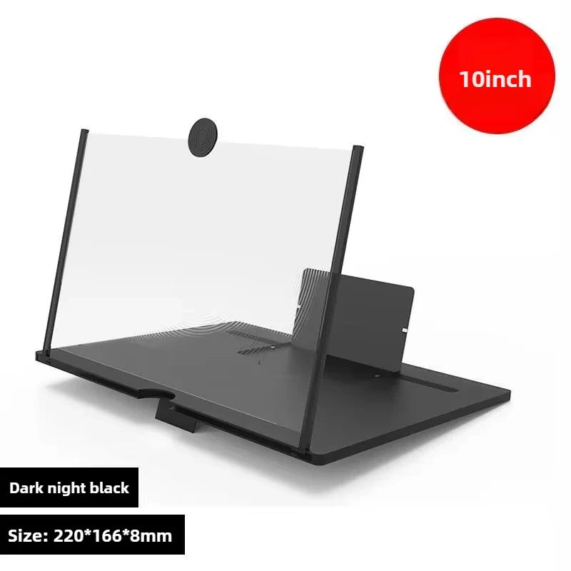 Phone Screen Magnifier 3D HD Tabletop Enlarger Cell Phone Magnifier For Video Watching Movie Night Home Travel Break 12/10 inch