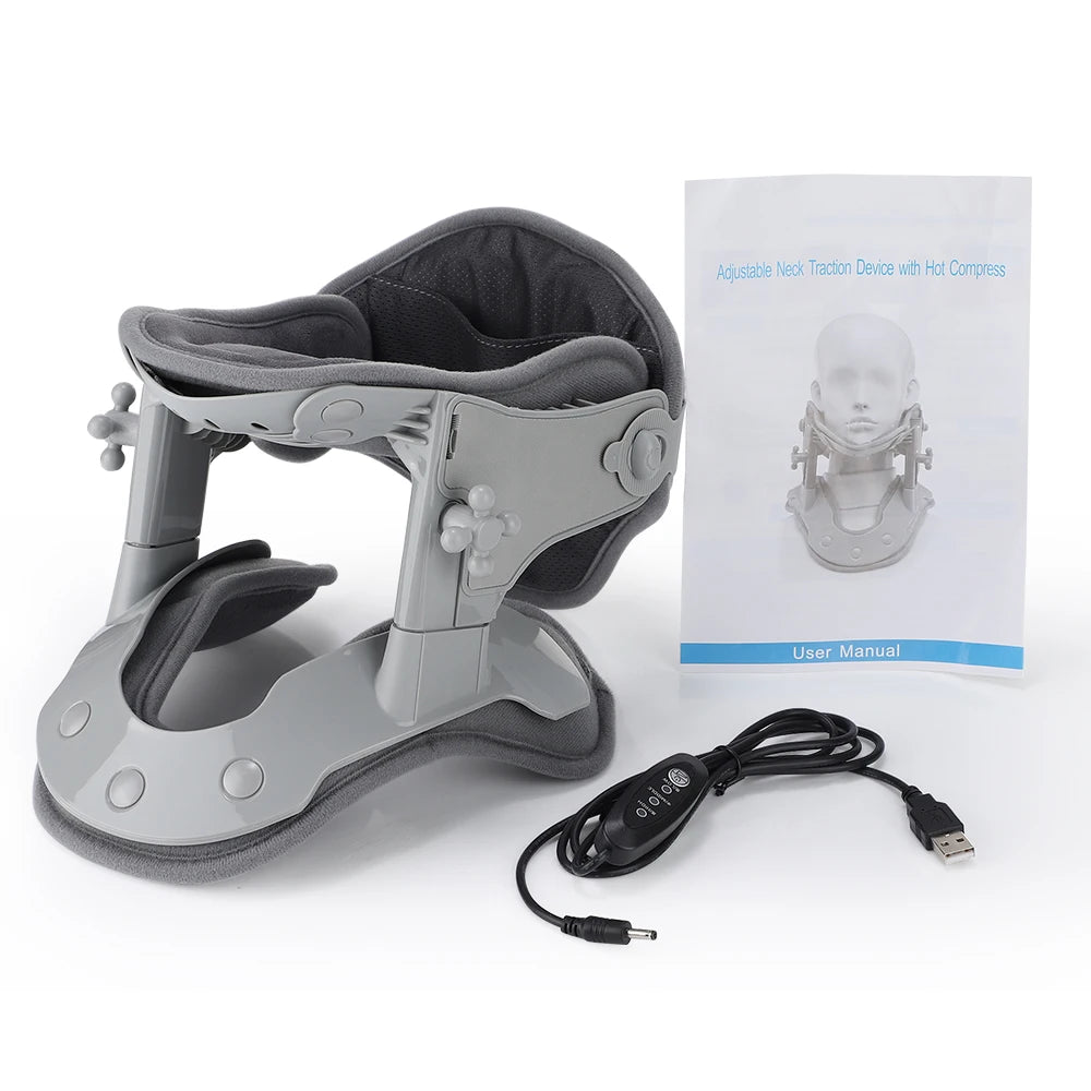 Neck Collar Cervical Traction Neck Extraction Brace Electric IR Hot Compress Inflatable Spine Support Tractor Stretching