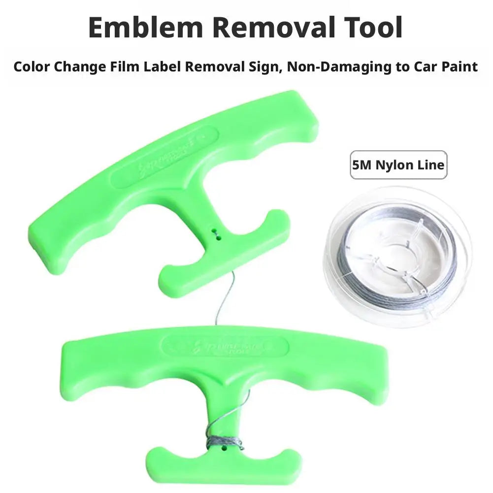 Car Emblem Remover Tool Kit Ergonomic Logo & Sticker Removal Tool Professional Auto Body Debadge Kit with Fishing Line