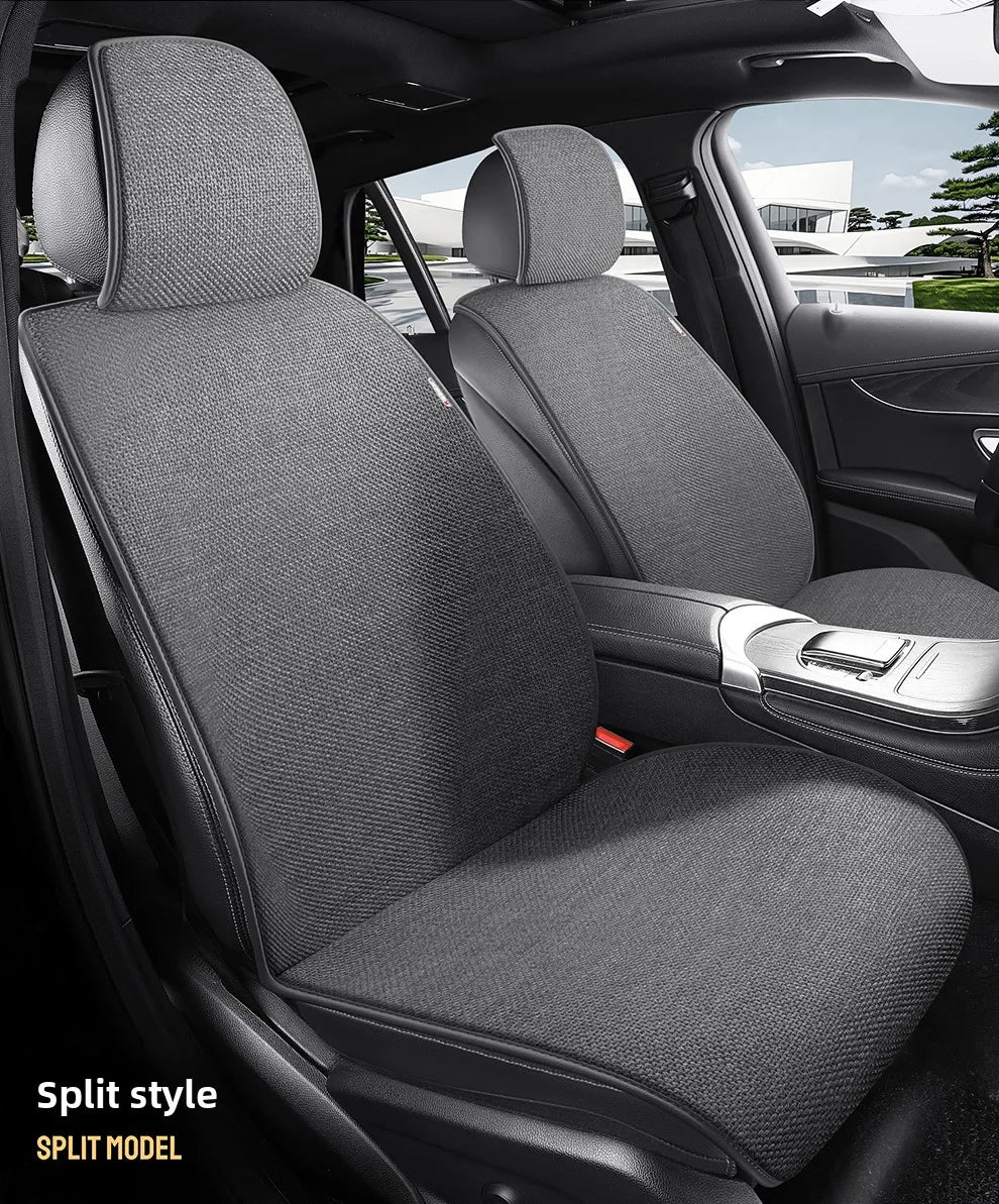 All Season Linen Universal Car Seat Cover Breathable Flax Anti-Slip Cover Car Seats Protection SUV Sedan Seat Cushion