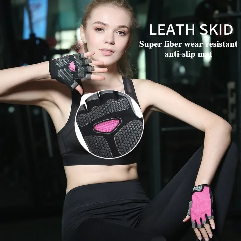Boxing Gloves for Men Women Fingerless Cycling Motorcyclist Mtb Bicycle Gloves Gym Yoga Fitness Training Exercise Mitten Elastic