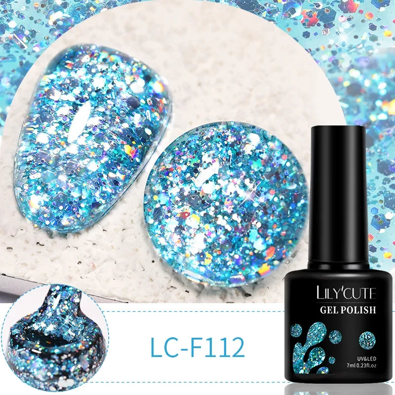 LILYCUTE 7ml 9D Cat Magnetic Gel Nail Polish Iridescent Magnet Semi
