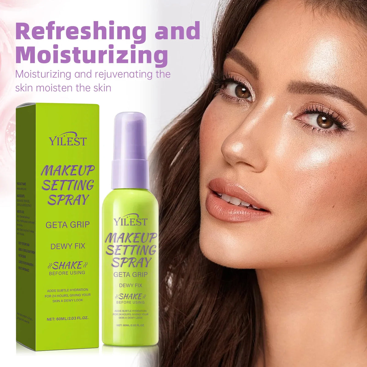 Oil-Free Setting Spray for Oily Skin – Controls Shine, 12H Long Wear, Matte Finish, Non-Comedogenic & Lightweight Formula