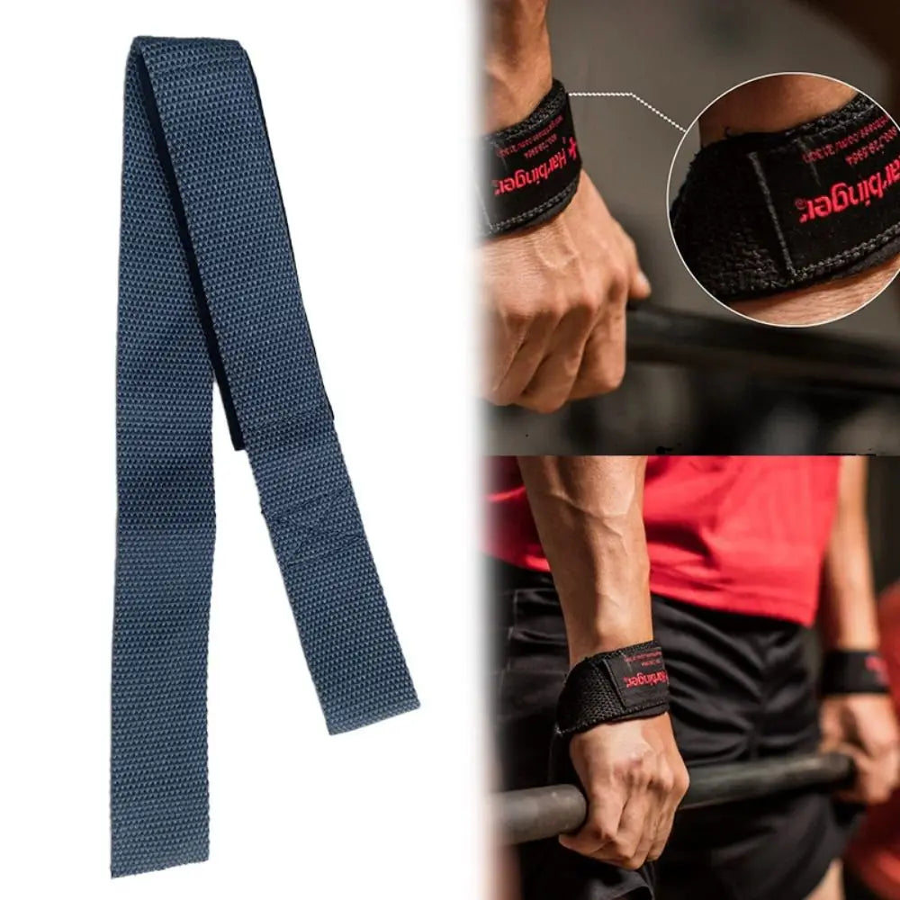 1Pc Gym Bodybuilding Lifting Grip Belt Wrist Support Sport Fitness Straps Wrist Wraps Anti-Slip 3.8*63cm Weightlifting Hand Belt