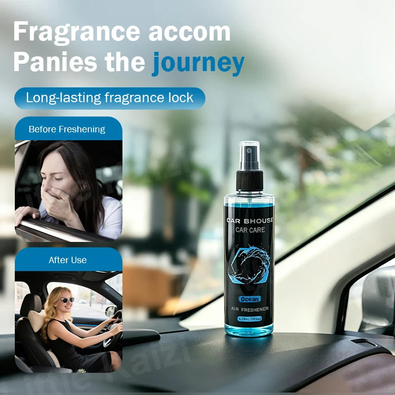 1pcs 245ml Car Air Freshener Spray, 8 Scents, Long-Lasting Odor Eliminator for Car & Home