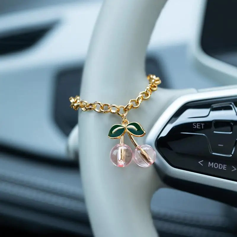 Car Pendant Rosary Ornament  Cross Steering Wheel Beads Decorative Faith Accessory for Auto Rearview Mirror