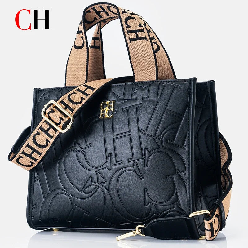CH Women's Bags Metal Logo Casual Large Capacity Light Luxury Brand Designer 2026 New Fashion High Quality Women's Handbag
