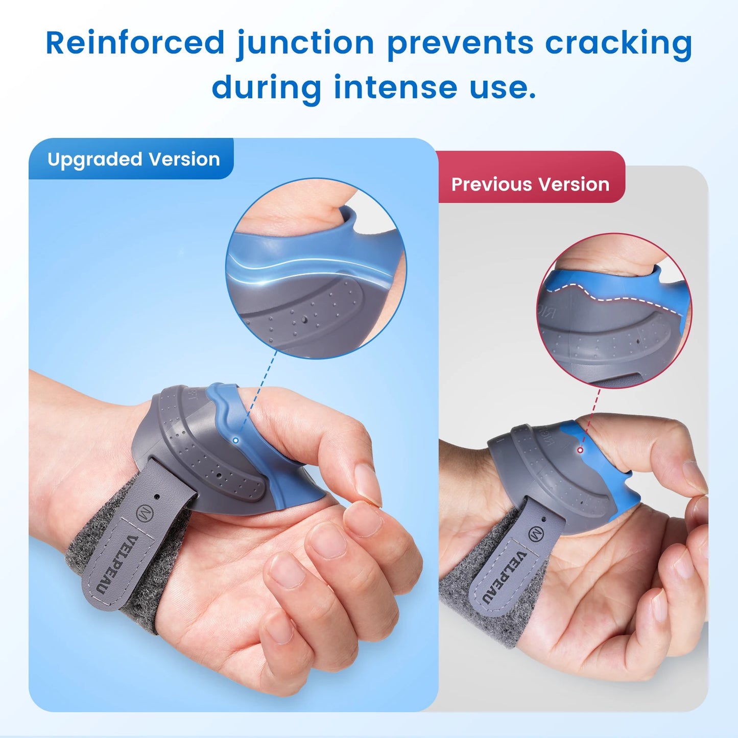 VELPEAU CMC Thumb Brace with Shape-memory Restriction Splint, Thumb CMC Joint Stabilizer for Thumb Basal Arthritis Pain Relief