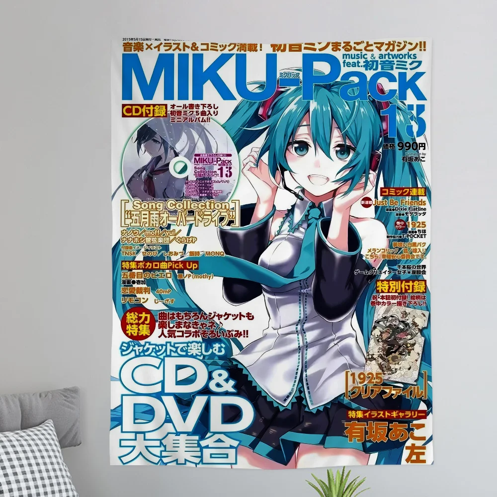 Anime H-Hatsunes M-MikU Colorful Tapestry Wall Hanging Bohemian Wall Tapestries Mandala Wall Hanging Sheets