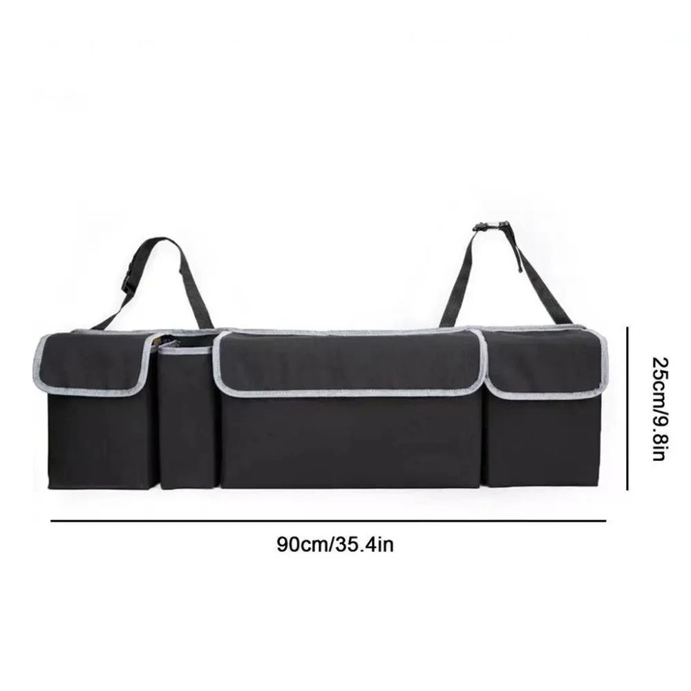 Car trunk storage bag SUV car seat back hanging bag Multi functional storage mesh bag Car interior storage items