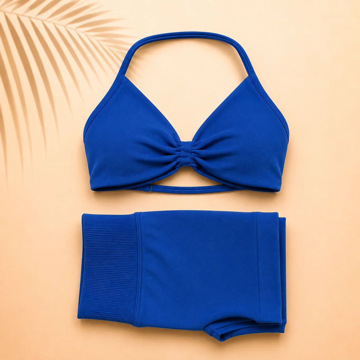 Women Yoga Set Ruched Sports Bra High Waist Shorts 2 Piece Workout Outfit Gym Fitness Activewear Seamless Training Set