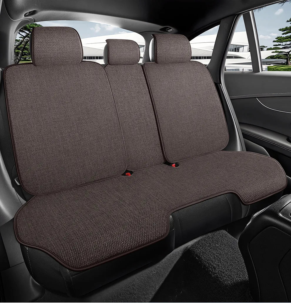 All Season Linen Universal Car Seat Cover Breathable Flax Anti-Slip Cover Car Seats Protection SUV Sedan Seat Cushion