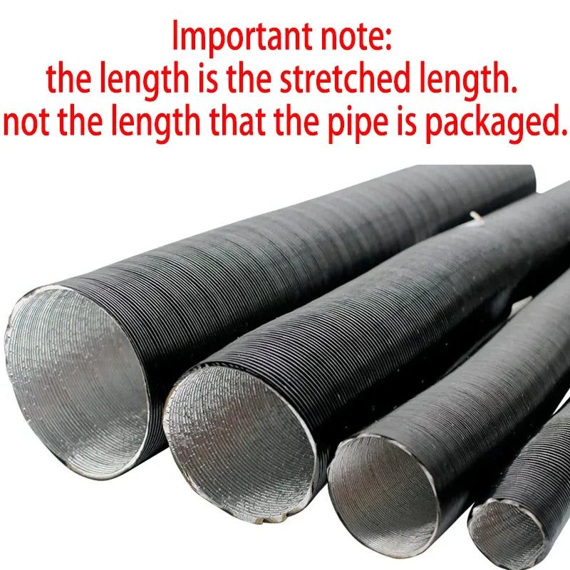 25mm 42mm 50mm 60mm 75mm Diameter 50-300cm Length Air Diesel Parking Heater Duct Pipe Tube Hose For Extendable