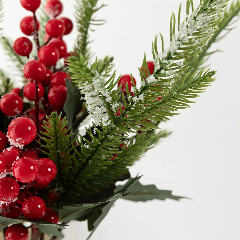 36Cm Christmas Fruit Artificial Plant Auspicious Fruit Home Living Room New Year Decoration Holly Berry Flower Ornament