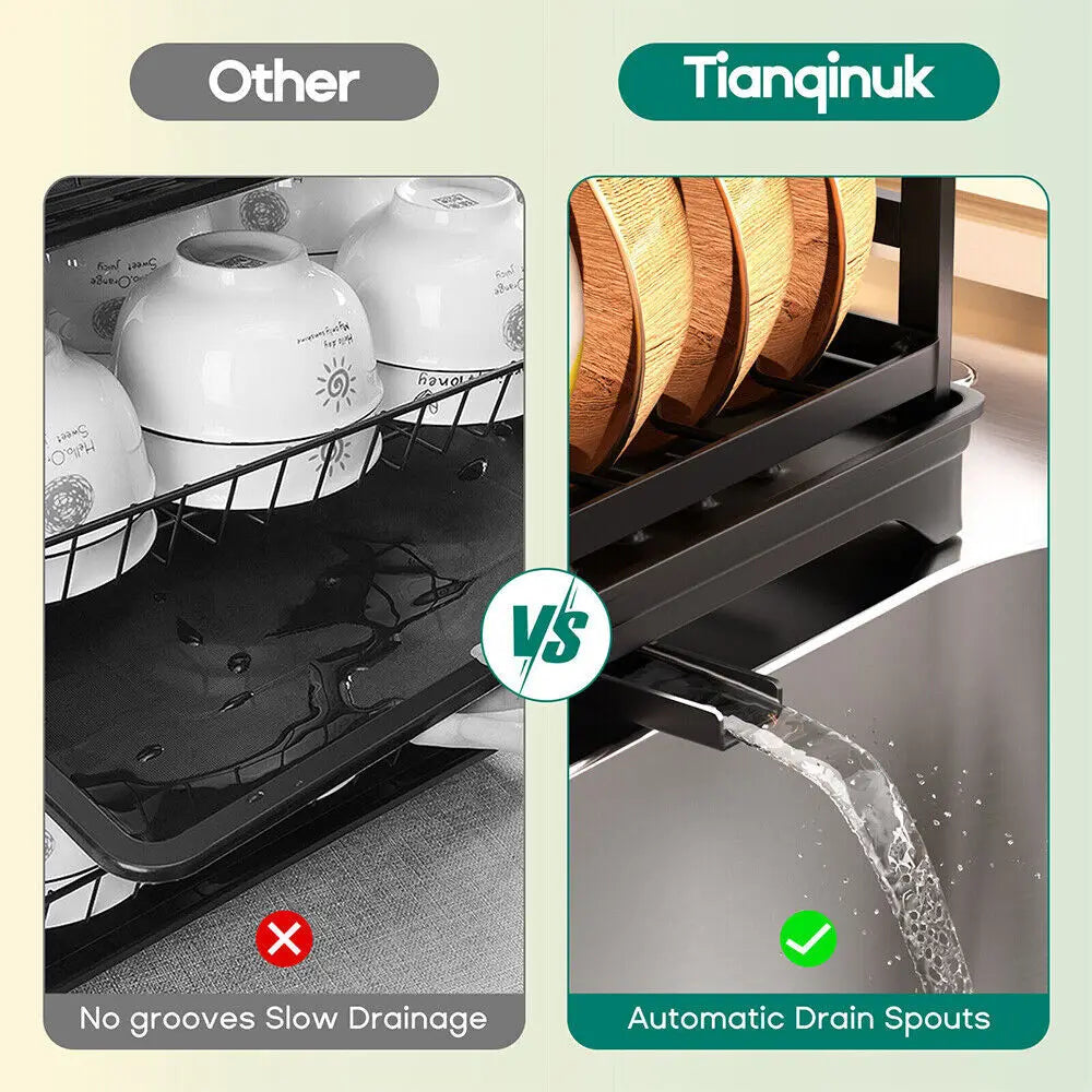 Dish Rack with Drainboard