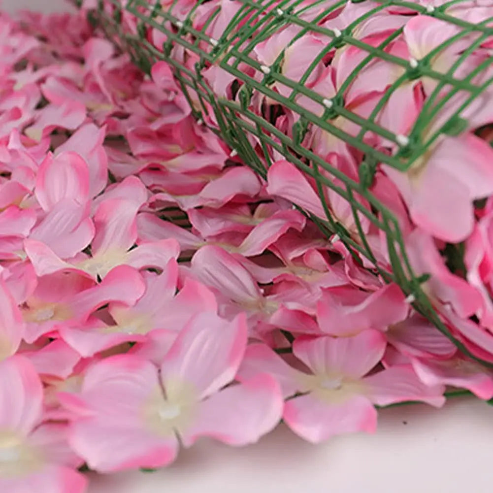 Artificial Flower Wall Panels 2x0.5m Flower Garden Fence Floral Hedge Wall Panels for Wedding Backdrop Garden Balcony Decor