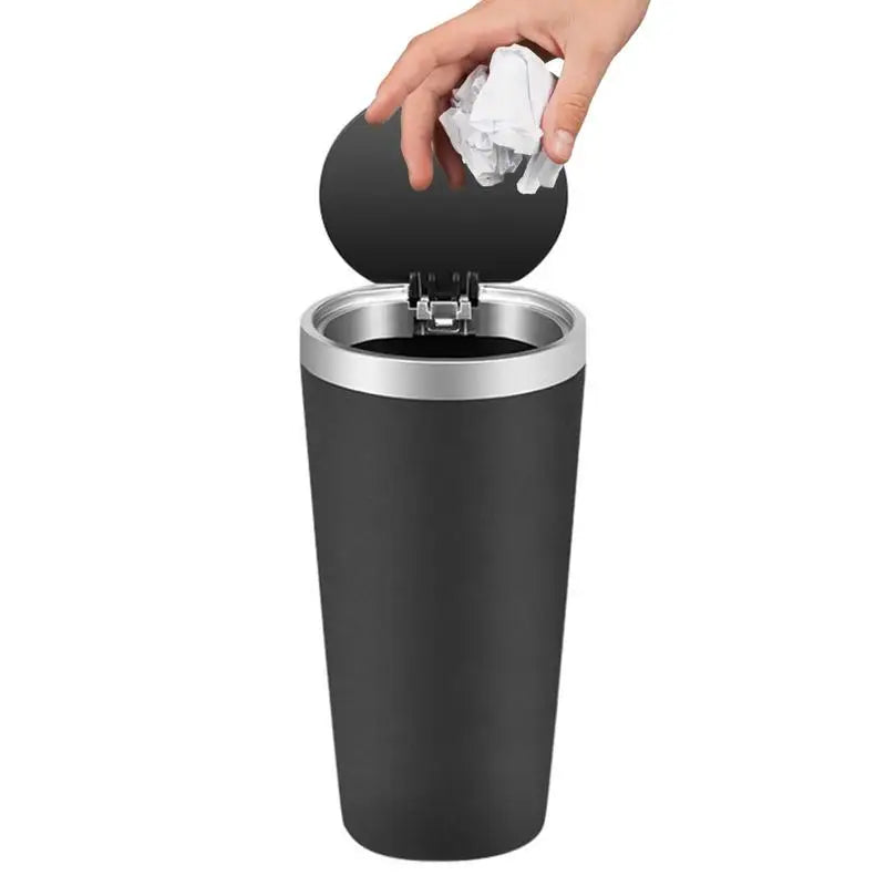 Car Trash Can Cup Holder Bin Leakproof Odor Blocking Waterproof GarbageOrganizer