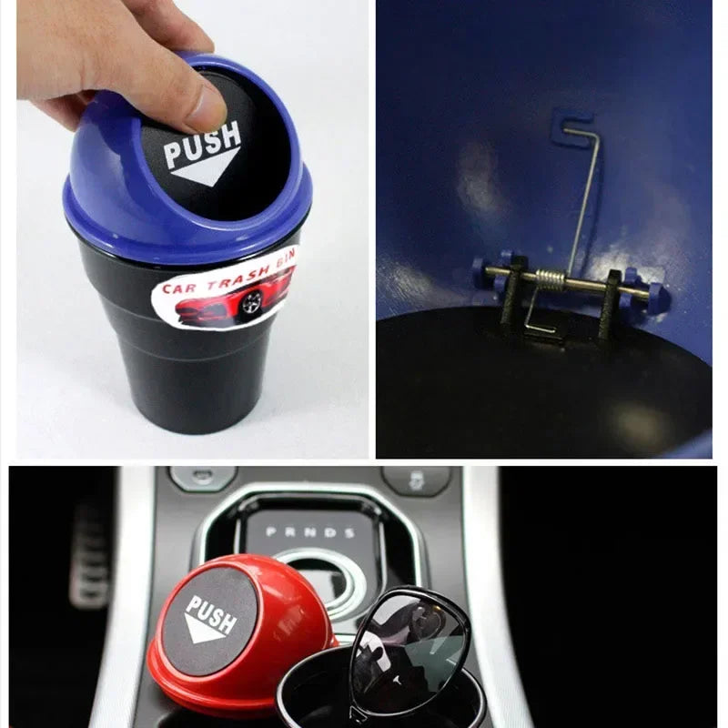 Car Trash Garbage Can Auto Trash Dust Case Holder Bin Box Car-styling Yellow Red Blue Black Gray