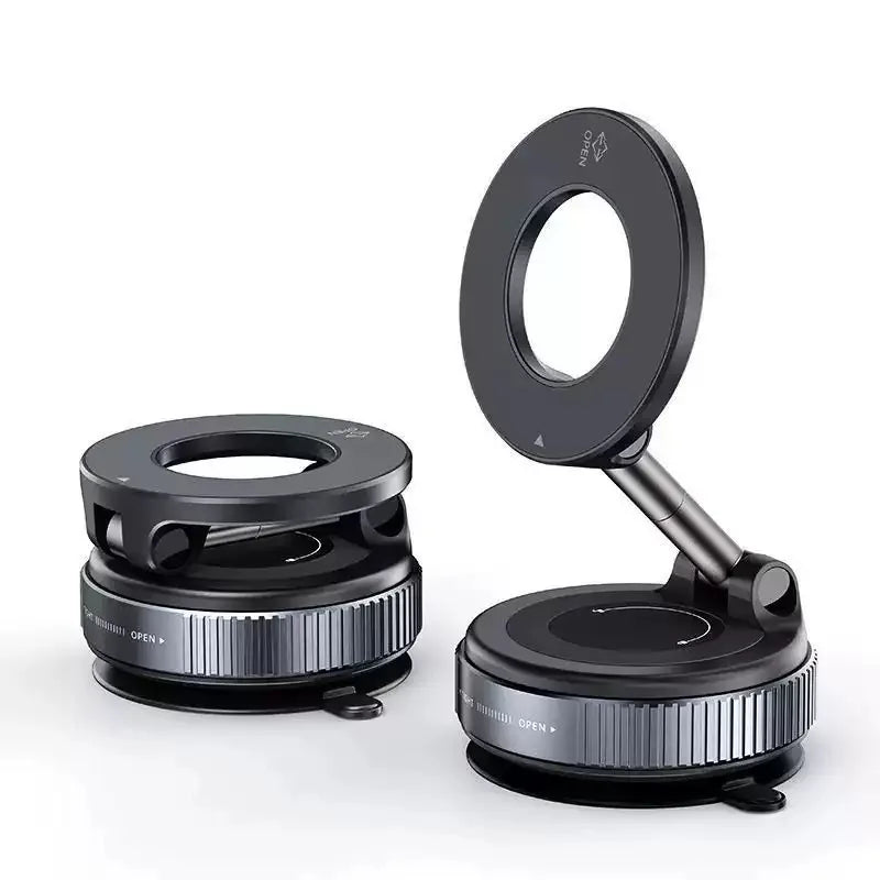 Stable Vacuum Car Phone Holder, 360° Swivel Magnetic Phone Mount for Car, Anti-Shake Dashboard Windshield Stand for GPS Navigation