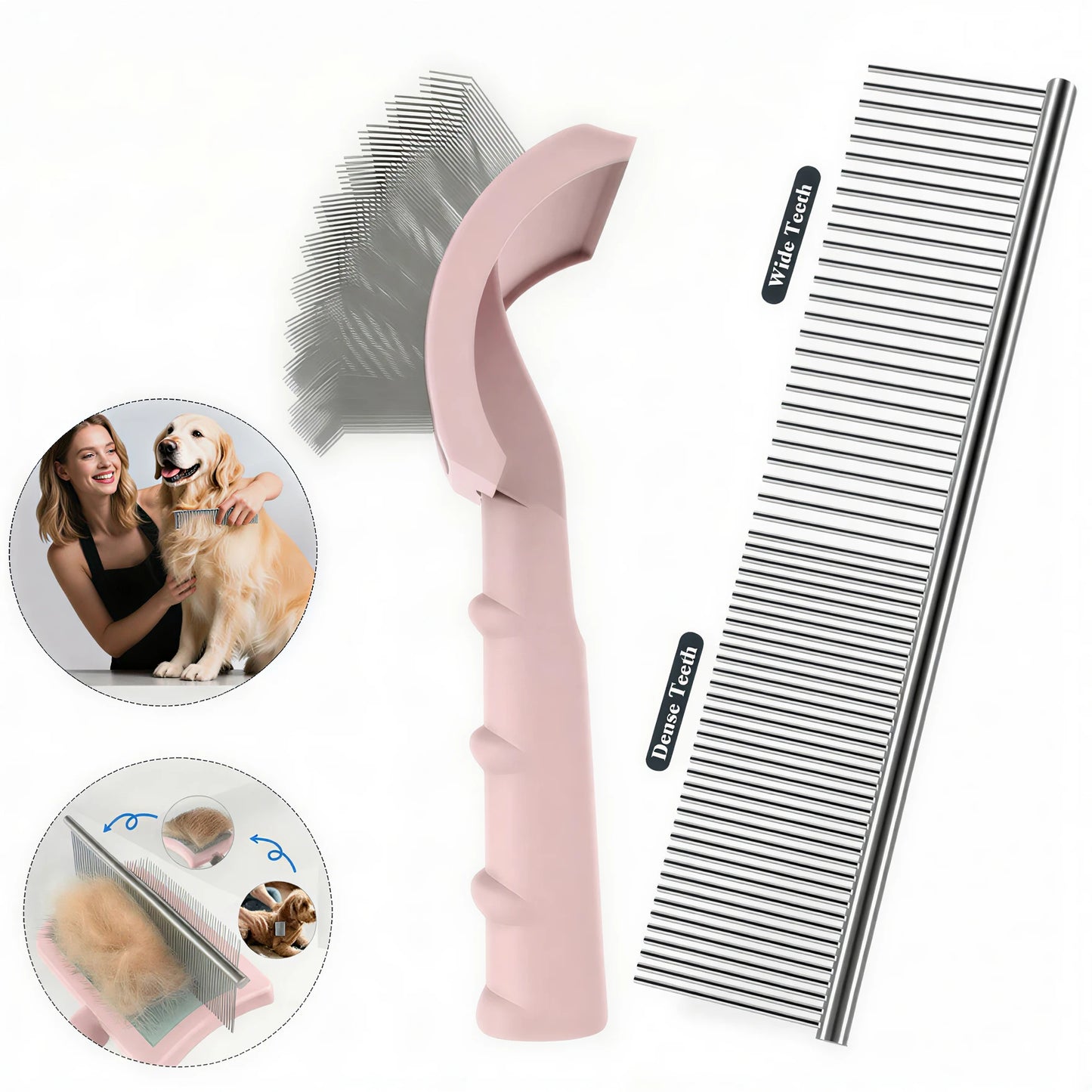 Dog Grooming Comb Shedding Hair Remove Needle Brush Slicker Massage Open Knot Comb Hair Tool Large Dog Pet Supplies Accessories