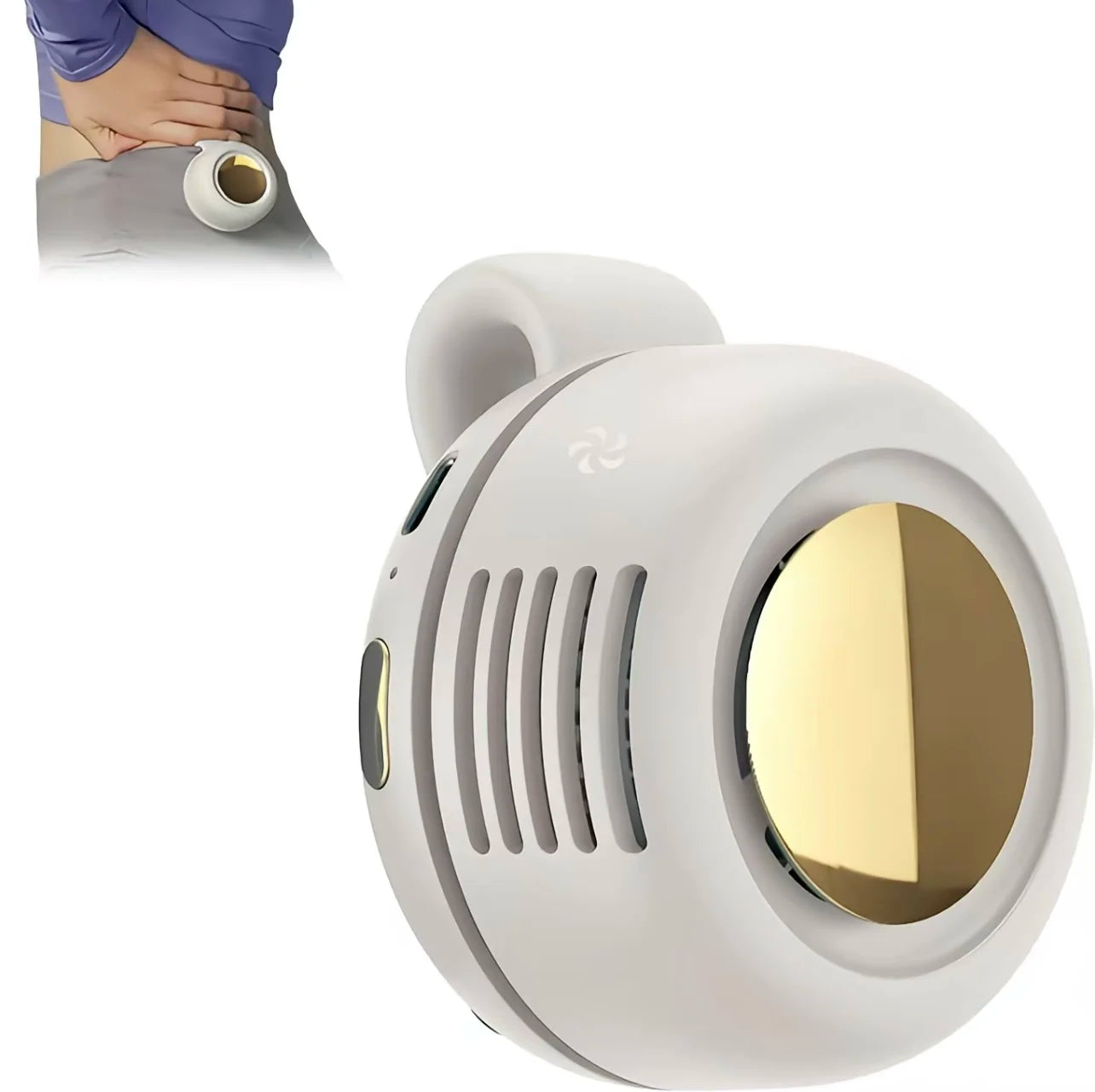 Portable Mini Bladeless Fan 3 Speed Adjustable Clip On Waist Shirt Silent Electric Fan Outdoor Travel Cooling Fan
