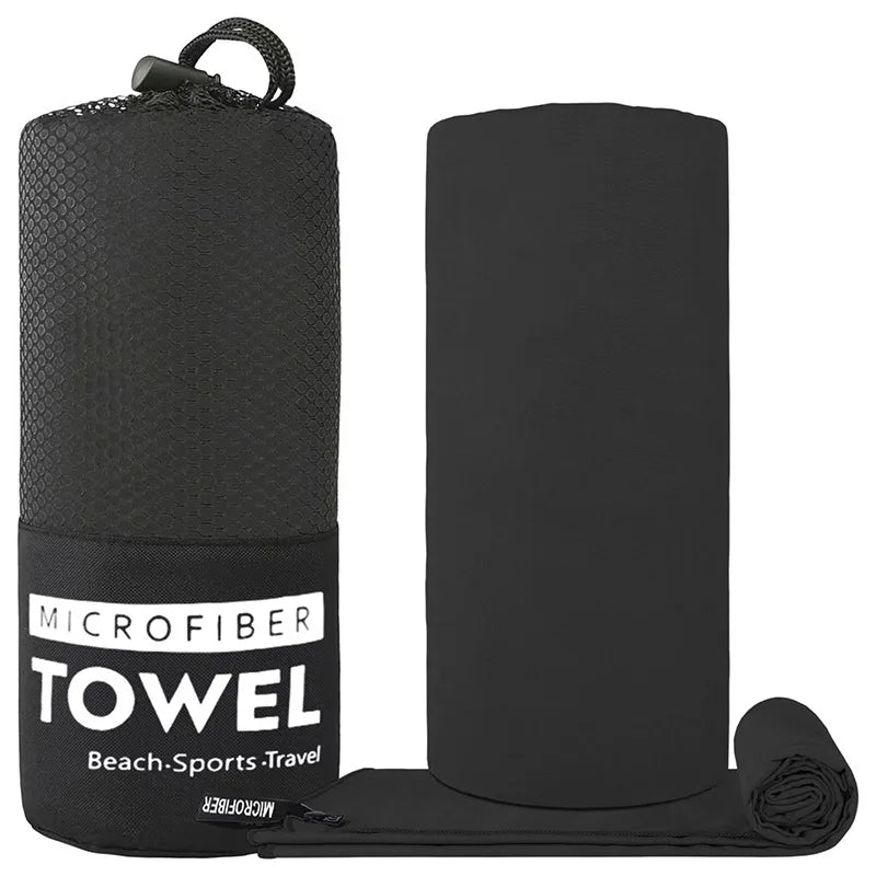 Microfiber Towel With Mesh Bag, Quick Drying Absorbent Towels For Camping, Gym Yoga, Backpacking, Hiking