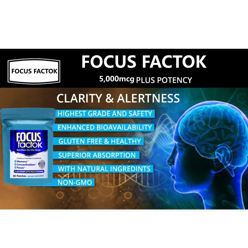 Brain Supplement Multivitamin Improve Memory and Clarity Boost Concentration Neuro Energy Learning Reasoning for Men and Women