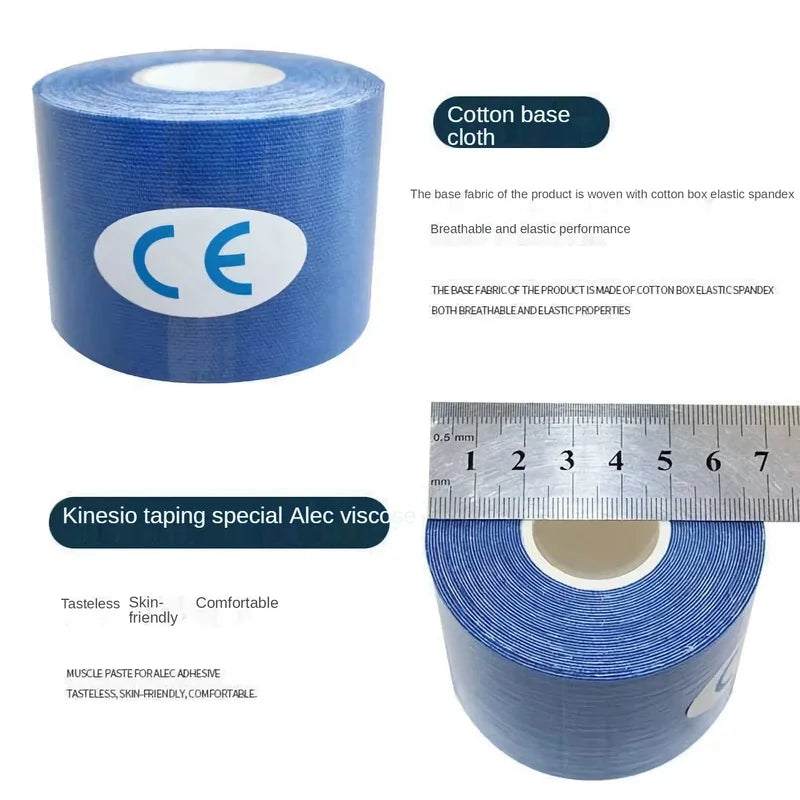 Colorful Kinesiology Tape Muscle Patch Athletes Elastic Water Resistant Kinetic Kinesiology Tape For Knee Pain Shoulder Muscle