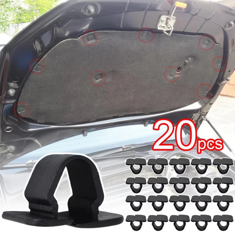 10/30/60pcs Car Bonnet Engine Hood Sound Deadener Insulation Clips For VW Lupo Passat Phaeton Scirocco Tiguan Holding Rivet