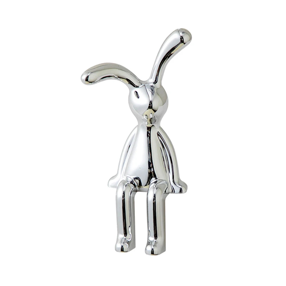 Cartoon Animal Rabbit Car Interior Center Console Decoration Personality Dining Table Desk Creative Props Accessories