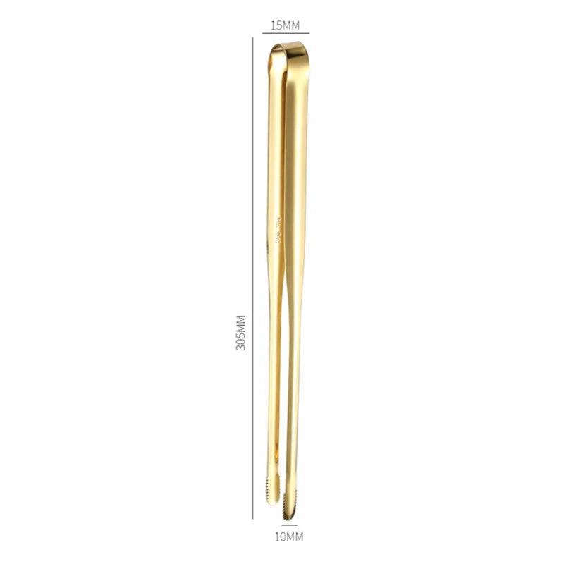 Gold Stainless Steel BBQ Tongs