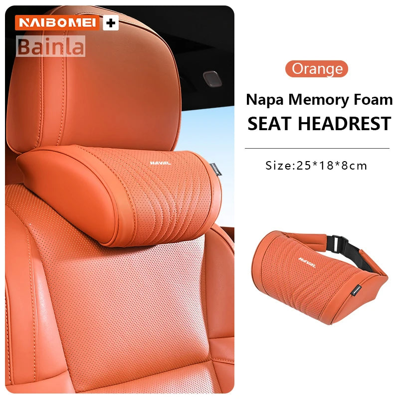 NEW Car Headrest Neck Support Seat Lumbar Cushion Breathable Neck Pillow Waist Pad For GWM HAVAL F7 H9 H6 F7X H8 H5 H7 2025 2026