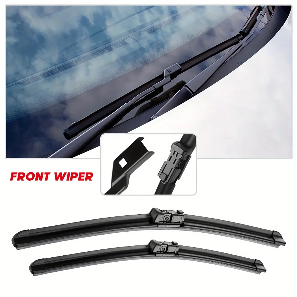 Suitable for Volkswagen Tiguan MK1 2007-2016 Model Front and Rear Wiper Blade Set- Front Windshield/Window 24"+21"+13"